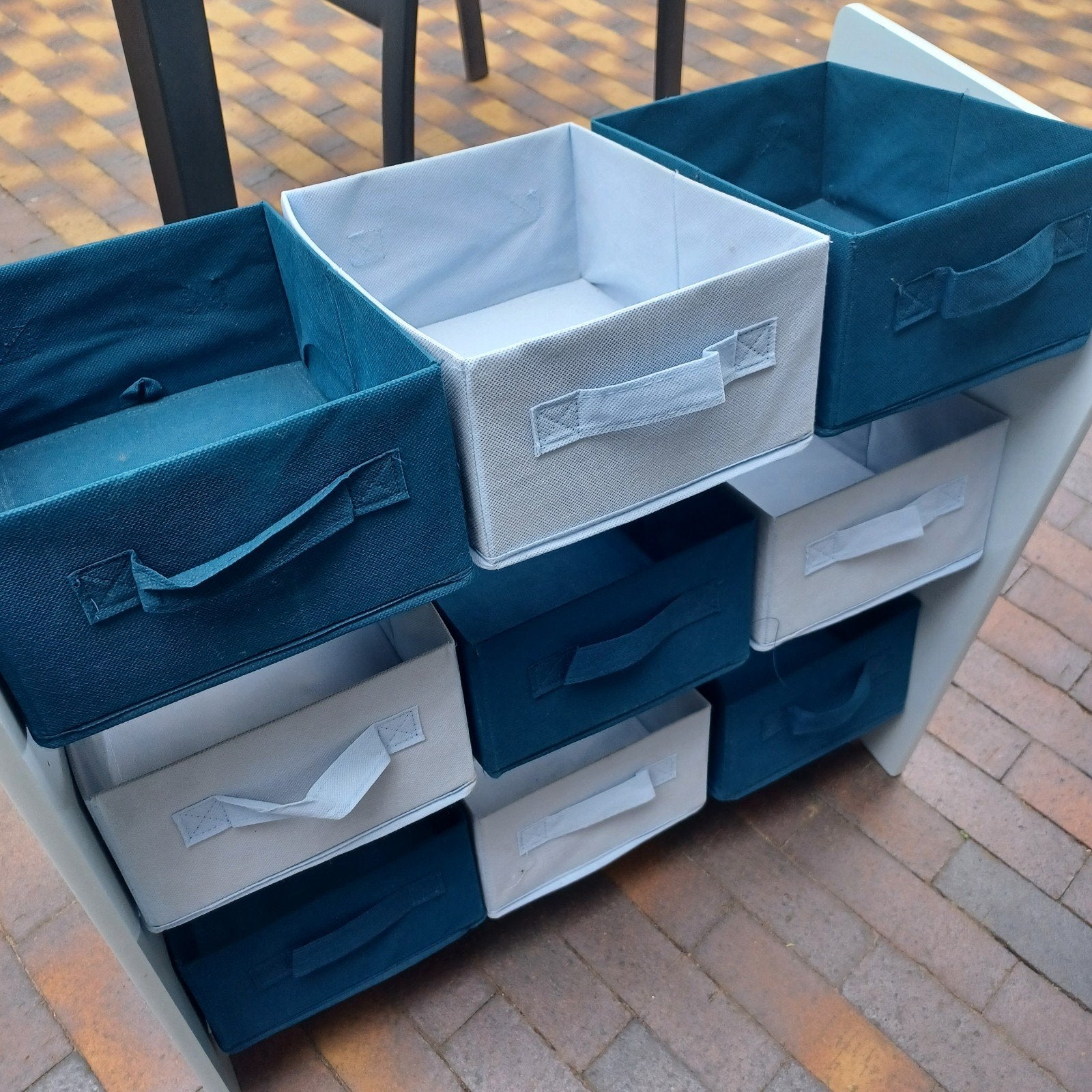 Leuke kinderopbergkast met zee-thema en opbergbakken, Ophalen, Gebruikt, Kast