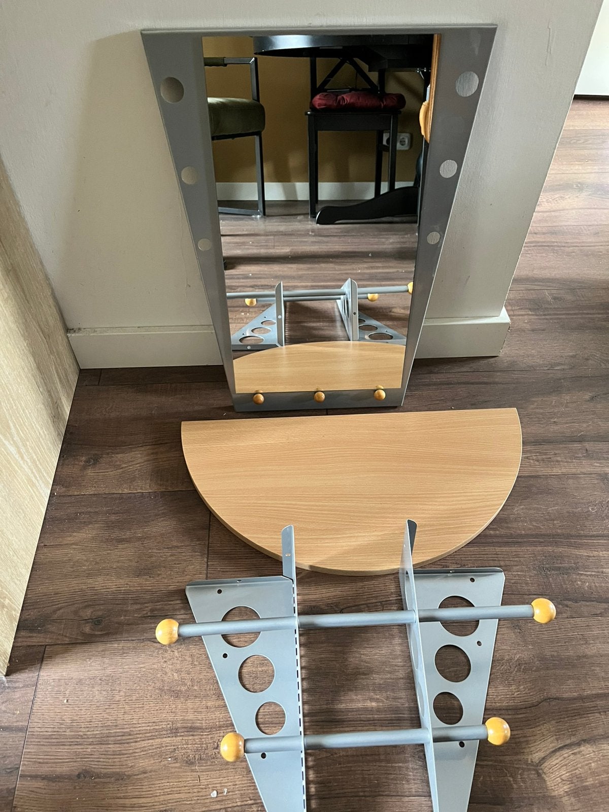 Spiegel / kaptafel met hangrek jaren 2000, Ophalen, Gebruikt, 50 tot 100 cm, Minder dan 100 cm