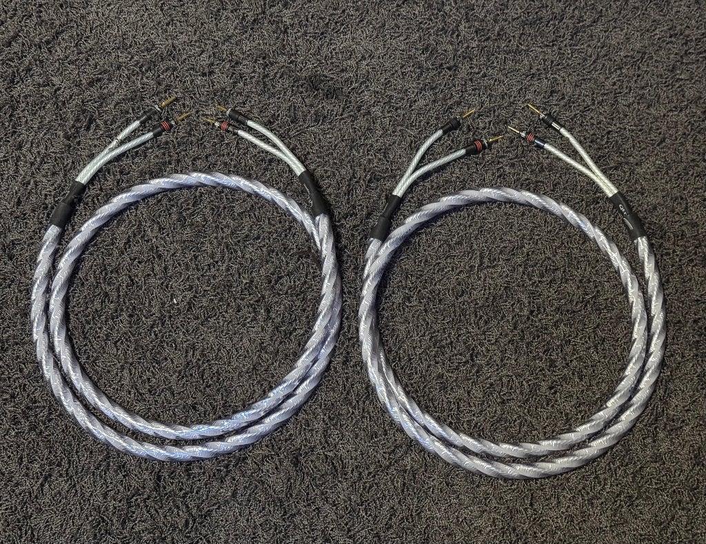 Qed Genesis Silver spiral / 2 x 2 meter, Audio, Tv en Foto, Ophalen of Verzenden, Gebruikt, 2 tot 5 meter, Luidsprekerkabel