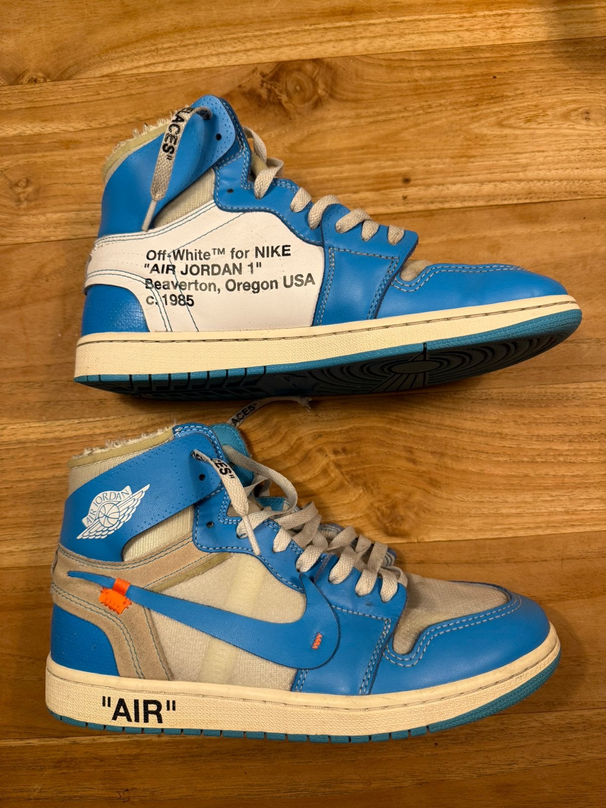 Air jorden 1 high NYC off white, Ophalen of Verzenden, Zo goed als nieuw, Zwart