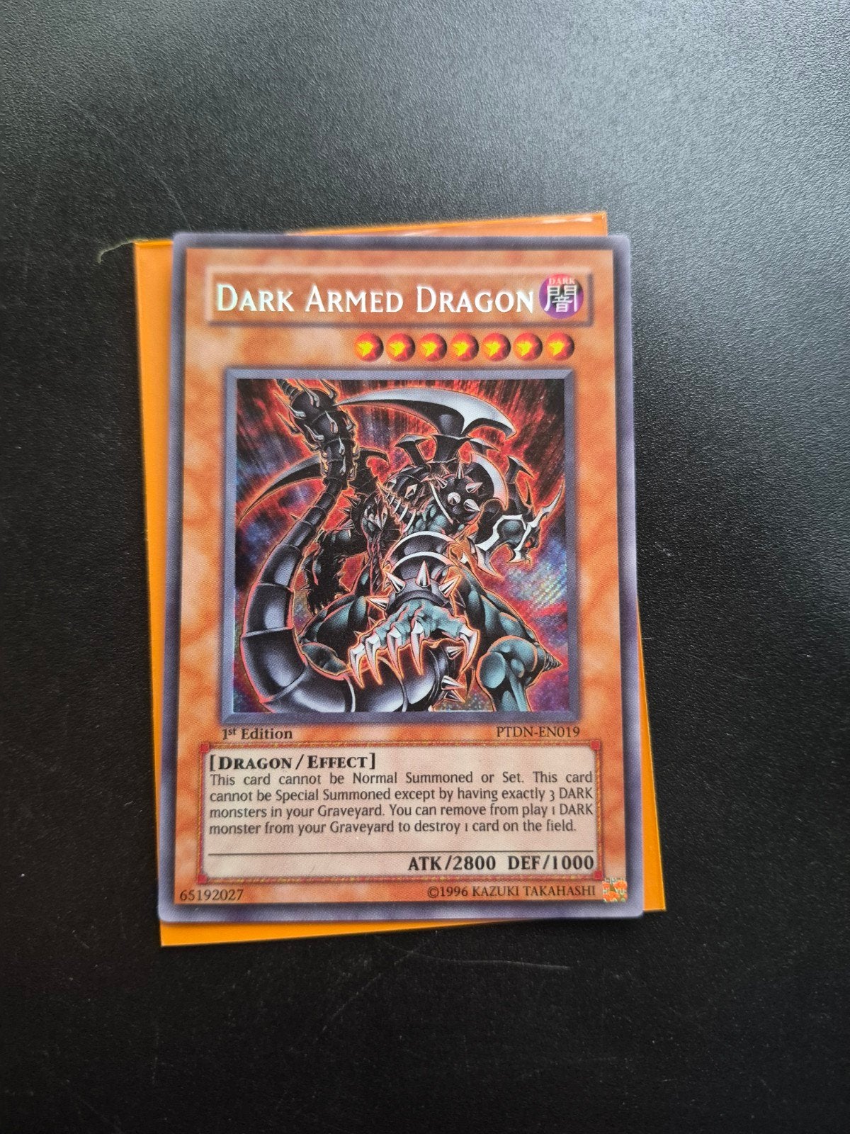 Dark Armed Dragon Yu-Gi-Oh! Kaart - 1st Edition PTDN-EN019, Ophalen, Zo goed als nieuw, Losse kaart
