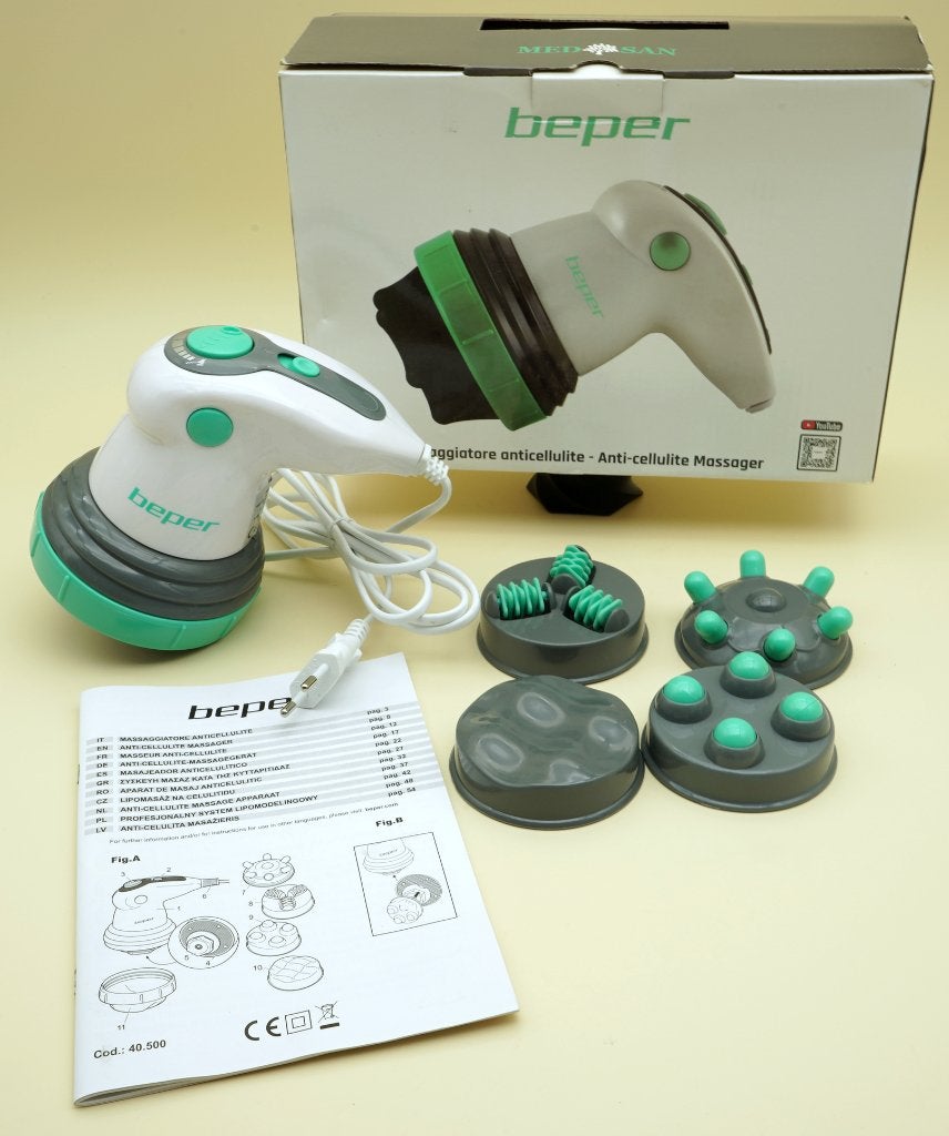 Beper Body Sense 4-in-1 Anti-Cellulite Massager (Compleet), Sport en Fitness, Ophalen of Verzenden, Zo goed als nieuw, Apparaat
