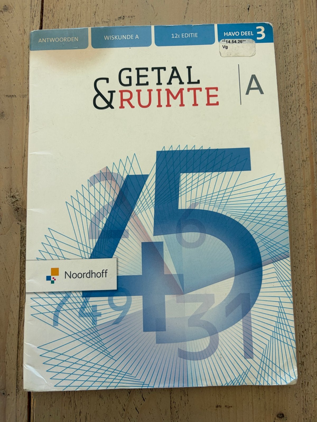 Getal & Ruimte Wiskunde A HAVO deel 3 12e editie, Ophalen of Verzenden, Gelezen, HAVO, Wiskunde A