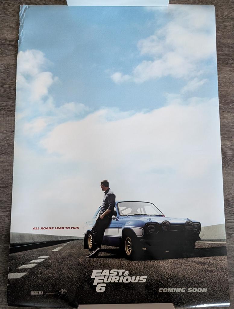 Bioscoopposter Fast & Furious 6 (2013) - Double-Sided, Deurposter of groter, Ophalen of Verzenden, Film en Tv, Rechthoekig Staand