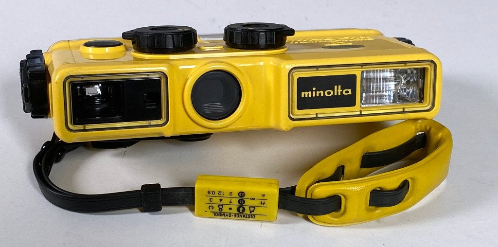 Minolta Weathermatic type A, analoog 110 film, Audio, Tv en Foto, Fotocamera's Analoog, Ophalen, Gebruikt, Compact, Minolta