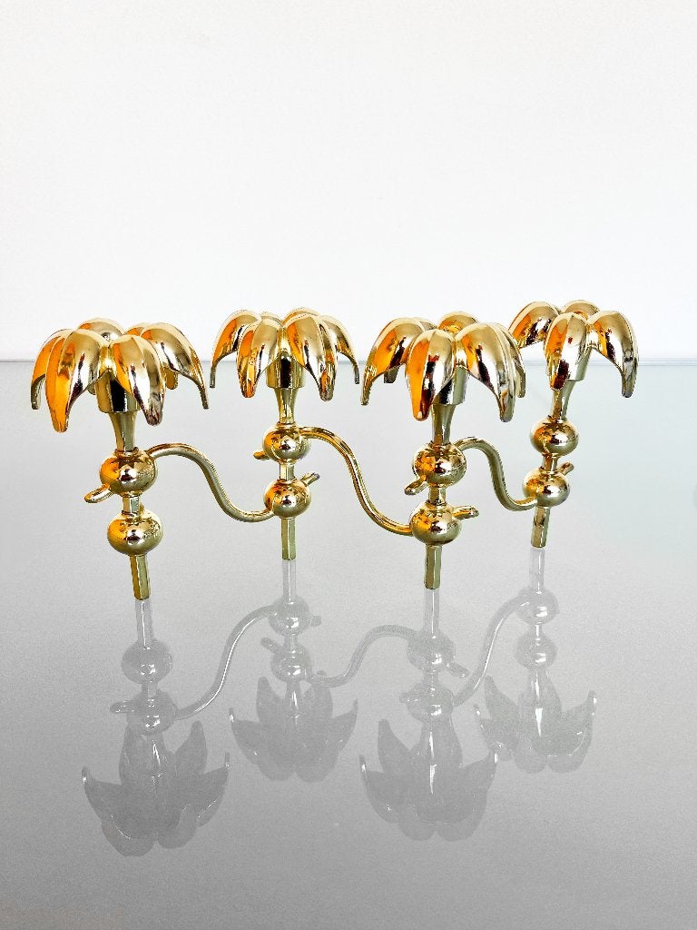 Vintage zeldzame Nagel Palm kaarsenhouder kandelaar, Ophalen of Verzenden, Kandelaar