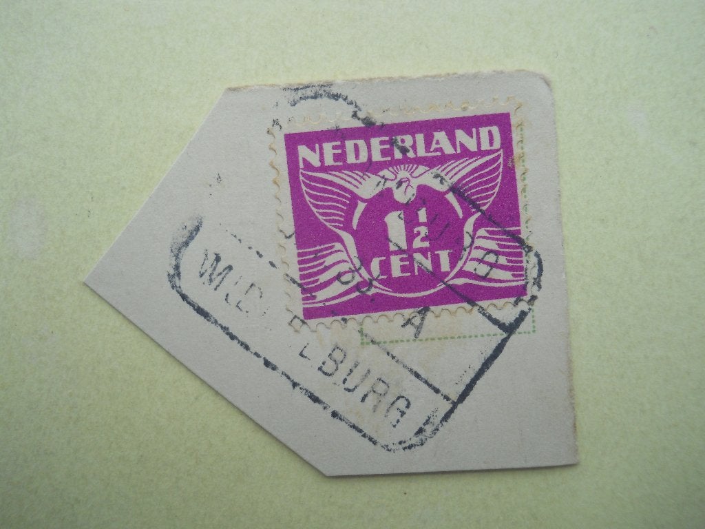 Nederland 1924/25 Vliegende duif Blokstempel Middelburg, Postzegels en Munten, Postzegels | Nederland, Ophalen of Verzenden