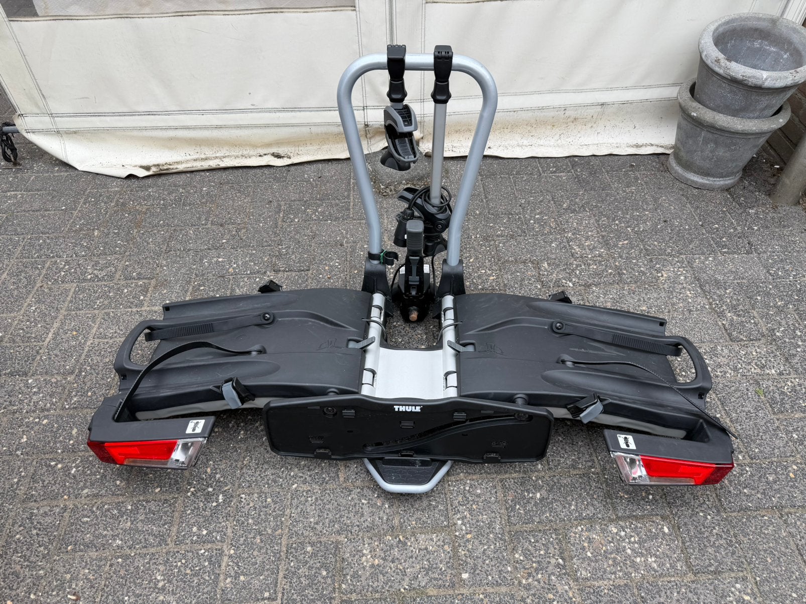 Te koop Fietsendrager Thule easyfold 932, Ophalen, Elektrische fiets, Zo goed als nieuw, 2 fietsen