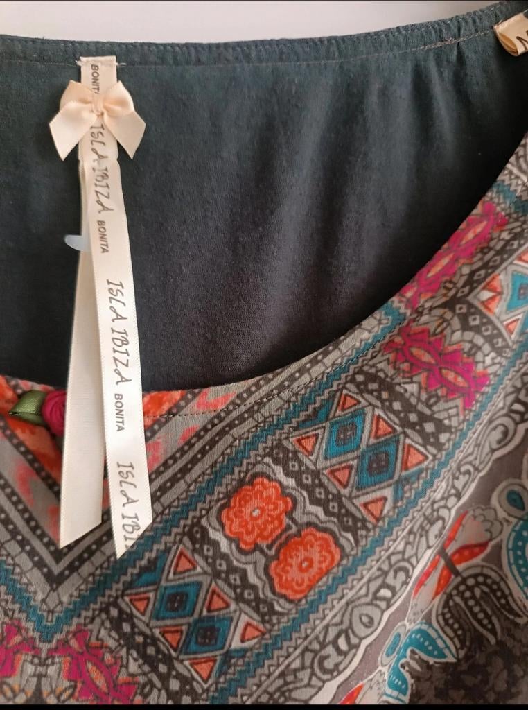 Vrolijke Isla Ibiza blouse maat M, Ophalen of Verzenden, Zo goed als nieuw, Maat 38/40 (M)