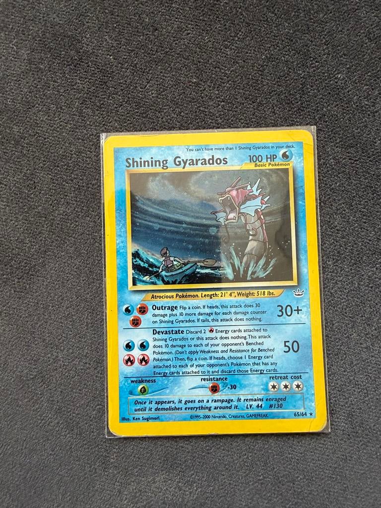 Shining Gyarados Pokémon Kaart - Neo Revelation, Hobby en Vrije tijd, Verzamelkaartspellen | Pokémon, Ophalen of Verzenden, Gebruikt