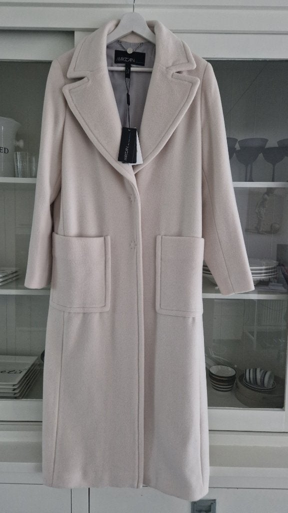 Prachtige Marccain mantel in een tijdloze kleur NIEUW, Maat 38/40 (M), Wit, Nieuw, Ophalen of Verzenden