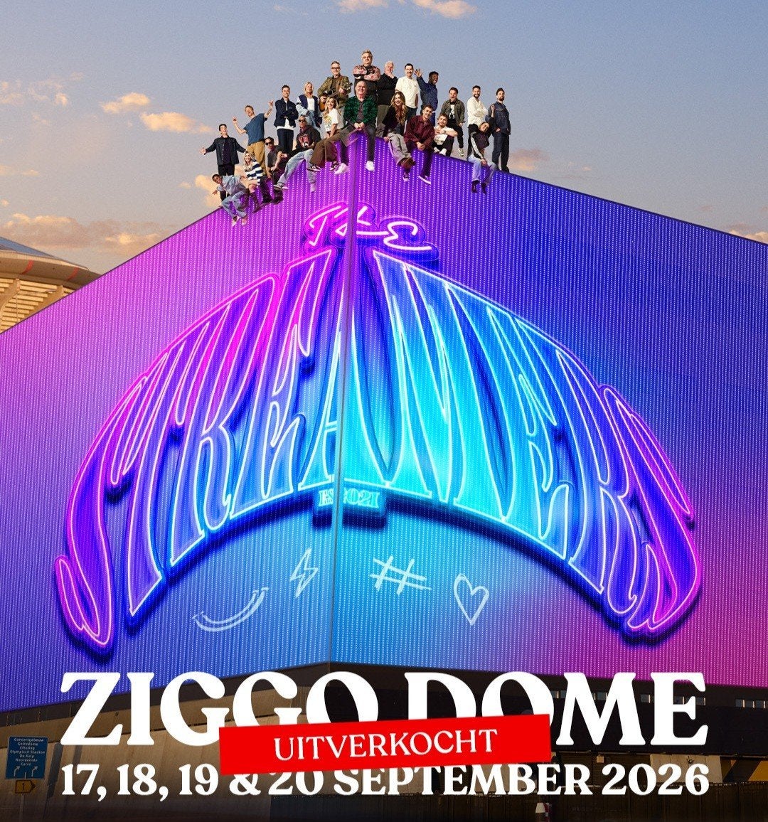 4 staanplaatsen voor de Streamers 19 september 13.30 uur, Drie personen of meer, September