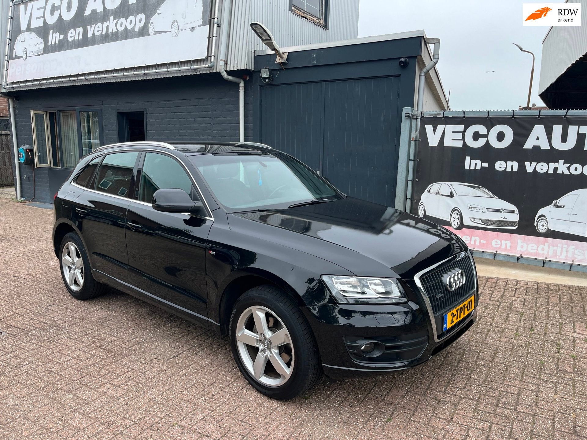 Audi Q5 2.0 TFSI quattro s line automaat trekhaak clima, Auto's, Audi, Stof, Gebruikt, Zwart, 4 cilinders