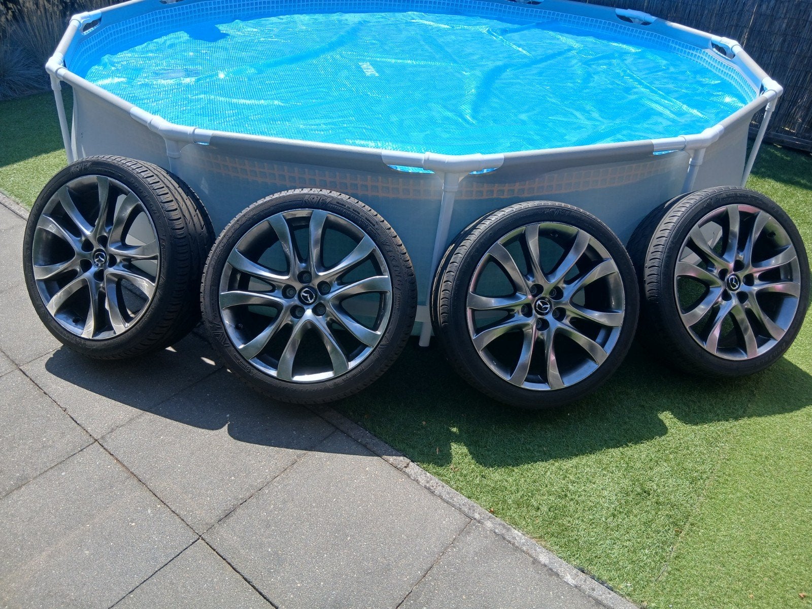 Mazda 19 inch velgen met Viking All Season banden, Auto-onderdelen, Banden en Velgen, 19 inch, Gebruikt, Banden en Velgen, Ophalen of Verzenden