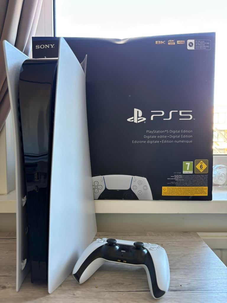 Playstation 5 digital edition met doos (PS5), Ophalen, Zo goed als nieuw