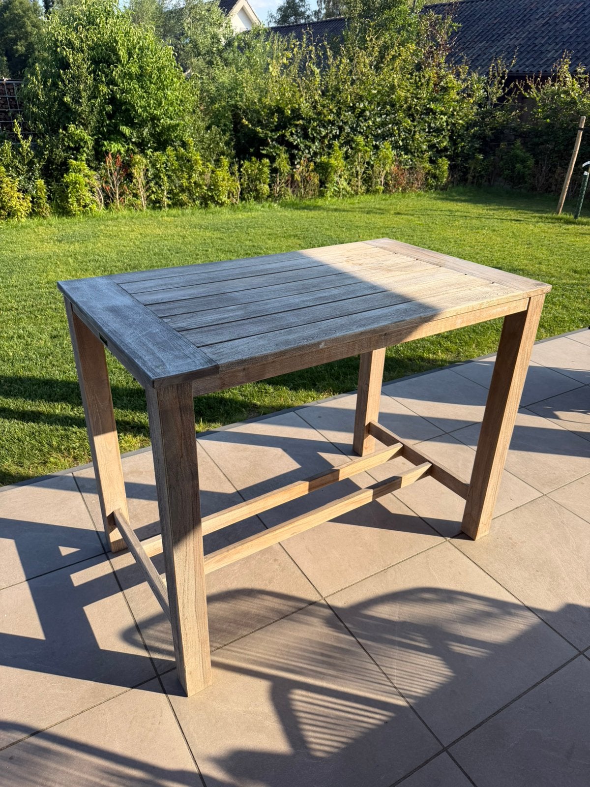 Rough bartafel Teak hout, Ophalen, Zo goed als nieuw, Rechthoekig, Hout