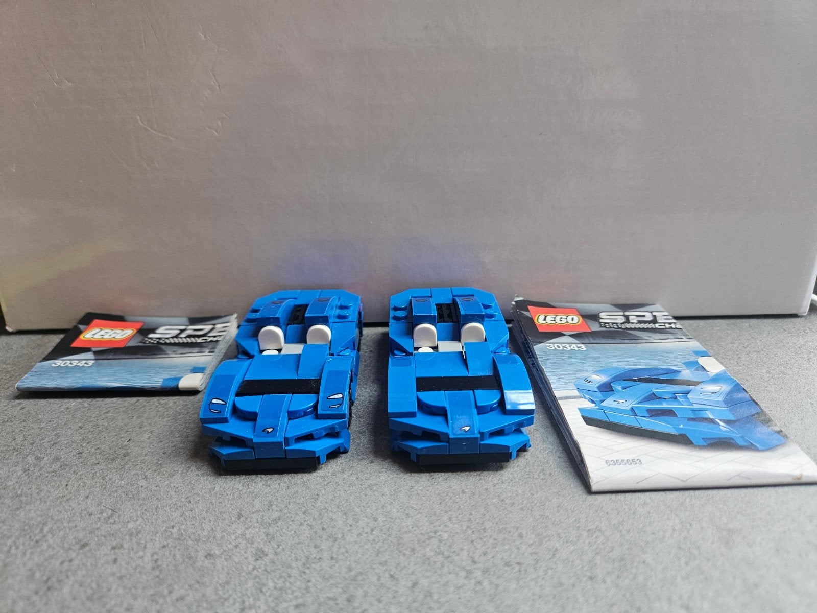 2x LEGO Speed Champions 30343 McLaren Elva met boekje, Ophalen of Verzenden, Zo goed als nieuw, Lego