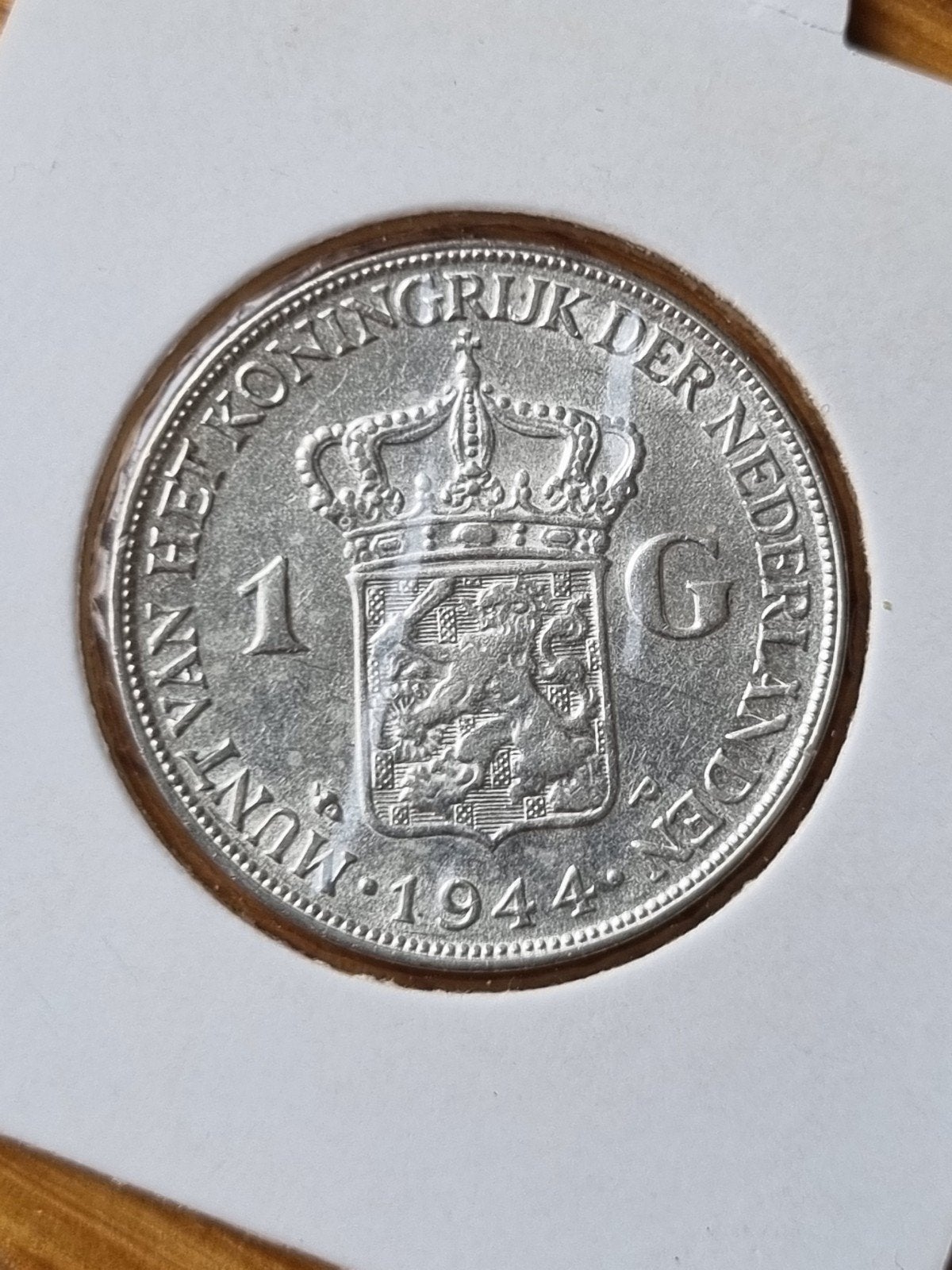 1 gulden 1944 Wilhelmina, Ophalen of Verzenden, Koningin Wilhelmina, 1 gulden, Zilver
