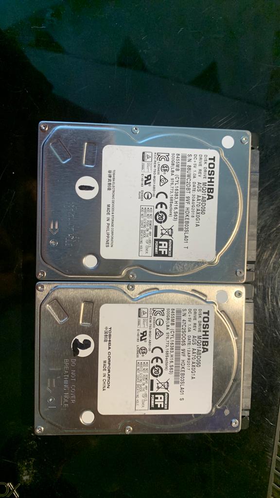 2x 2,5 SATA harde schijven, Computers en Software, Harde schijven, Intern, Refurbished, Ophalen of Verzenden, Desktop