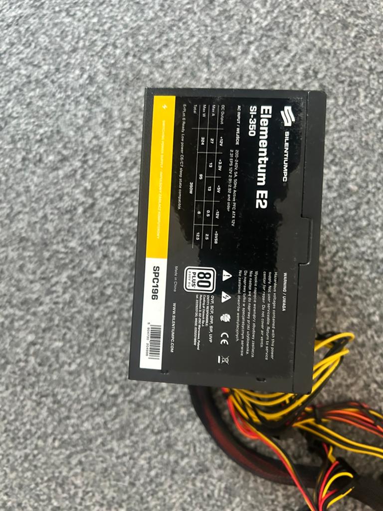 350 watt SilentiumPC psu, Computers en Software, Interne voedingen, Zo goed als nieuw, Verzenden