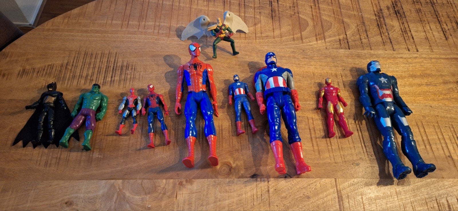 Superhelden actiefiguren: Spiderman, Captain America, Hulk, Ophalen of Verzenden, Gebruikt