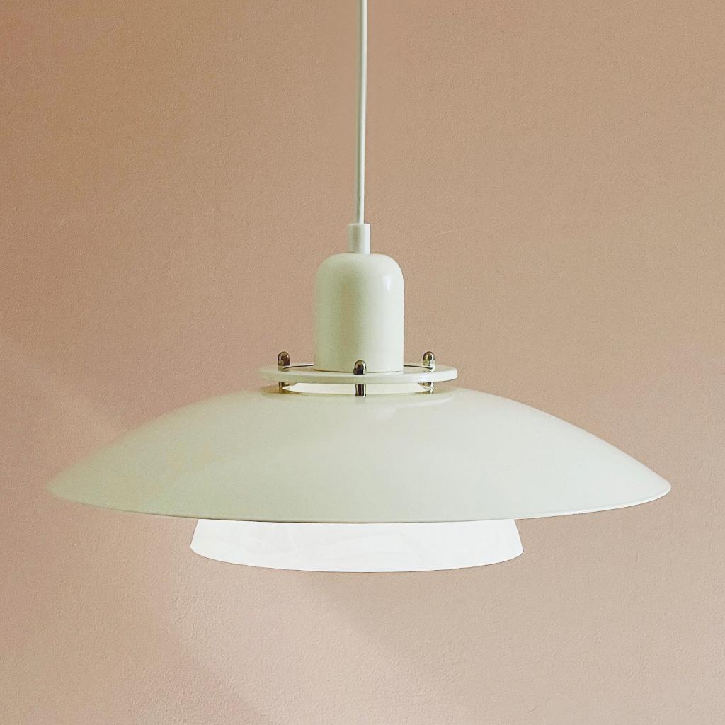Scandinavisch vintage design LAMP metaal gewolkt glas retro, Verzamelen, Retro, Huis en Inrichting, Ophalen of Verzenden