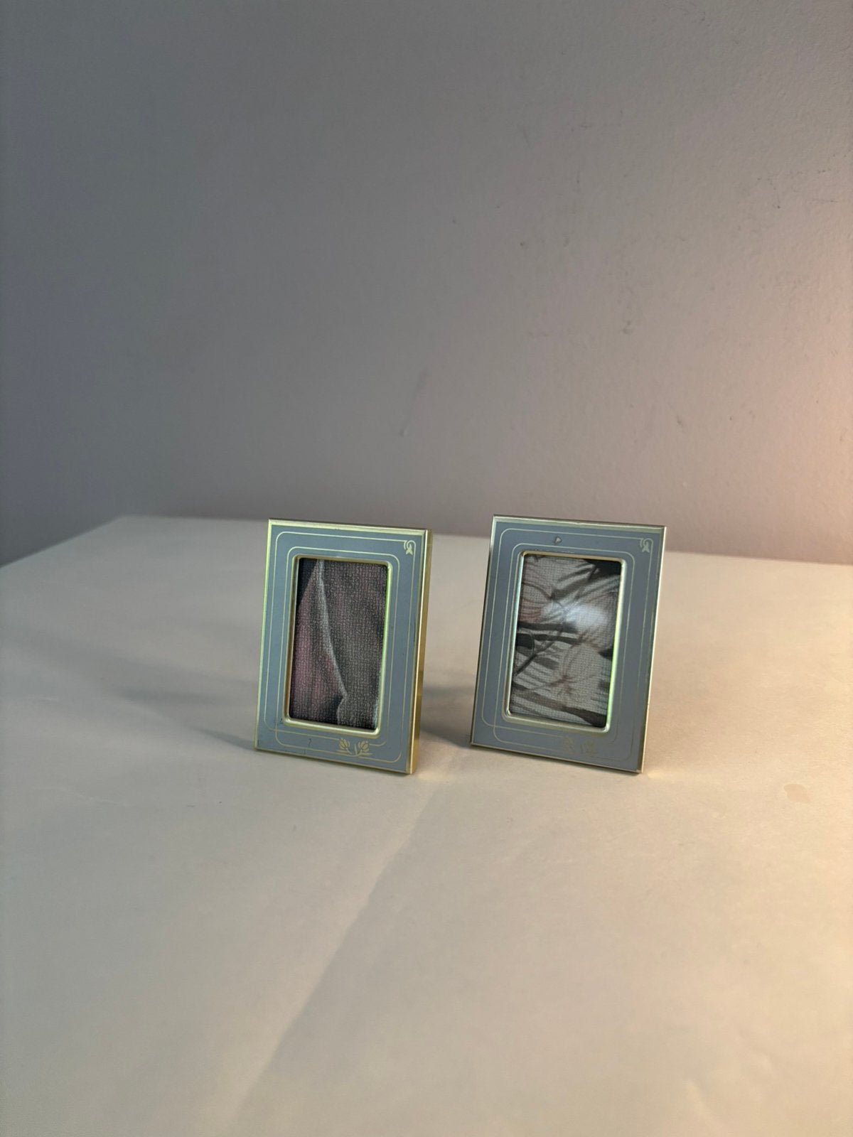 Vintage zilverkleurig metalen pasfoto lijstjes, *, Gebruikt, Verzenden, *