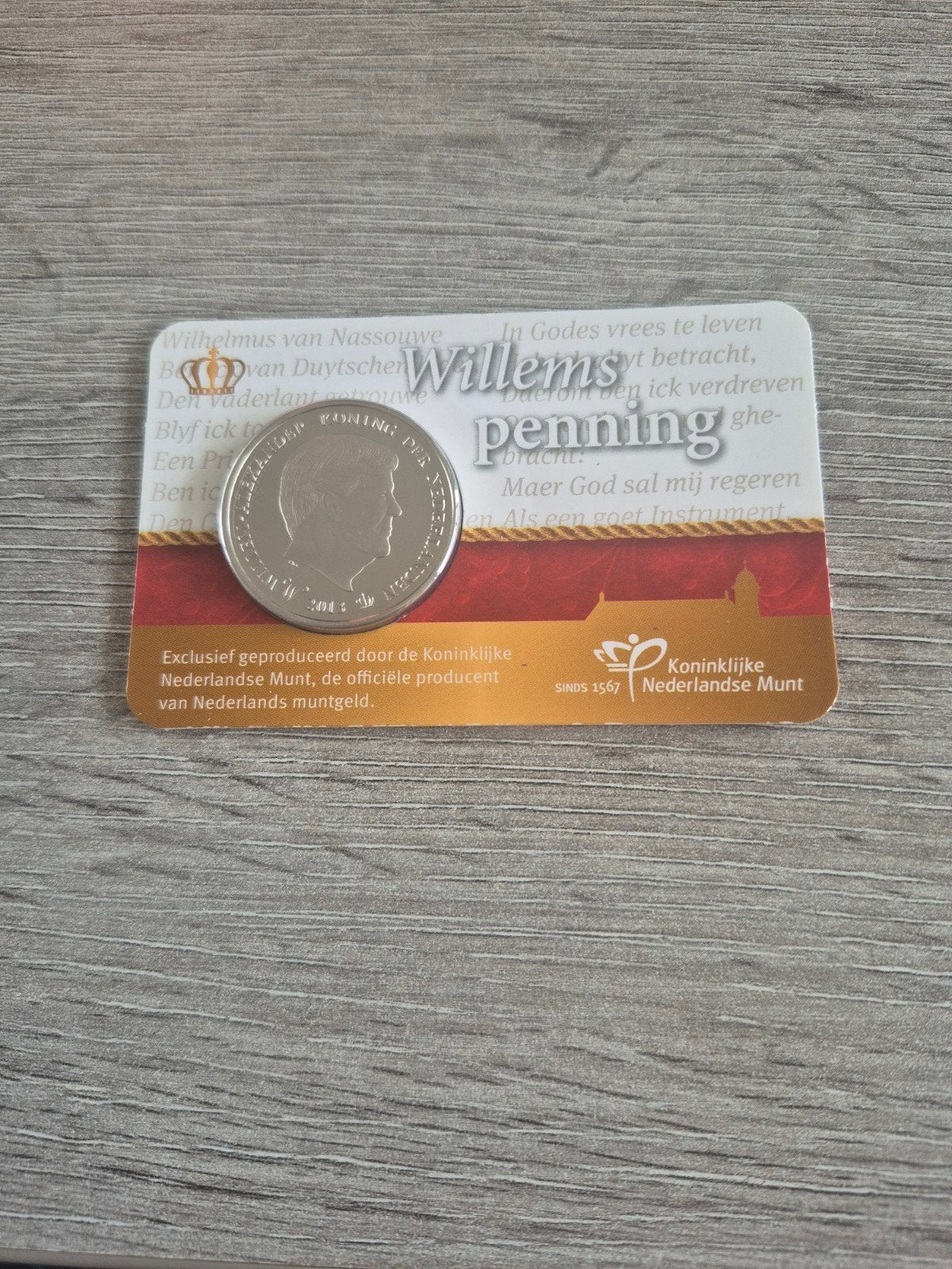 willems penning in coincard, Ophalen of Verzenden, Koningin Beatrix, Euro's