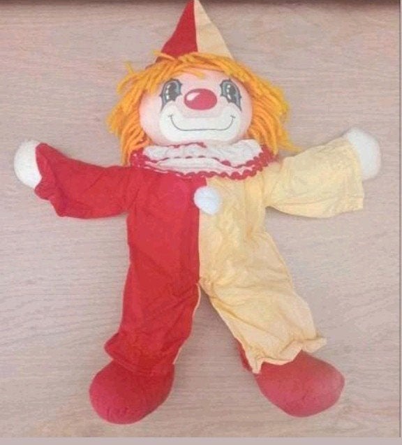 Vintage Clown Ragdoll,  30cm.      Nr4, Ophalen, Zo goed als nieuw, Beeldje of Poppetje