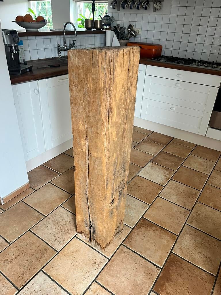 Staande houten sierbalk, Huis en Inrichting, Woonaccessoires | Zuilen en Pilaren, Ophalen, Gebruikt