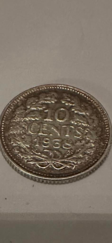 10 cent 1938, Postzegels en Munten, Munten | Nederland, Ophalen of Verzenden, Koningin Wilhelmina, 10 cent