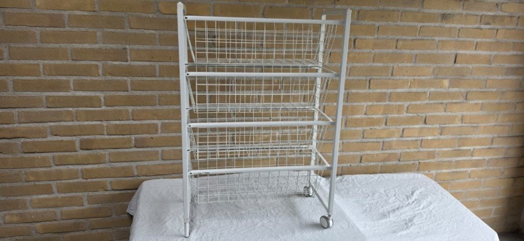 opbergtrolley 4 mandjes, Huis en Inrichting, Badkamer | Badkamermeubels, Gebruikt, Overige typen, Minder dan 100 cm, 25 tot 50 cm