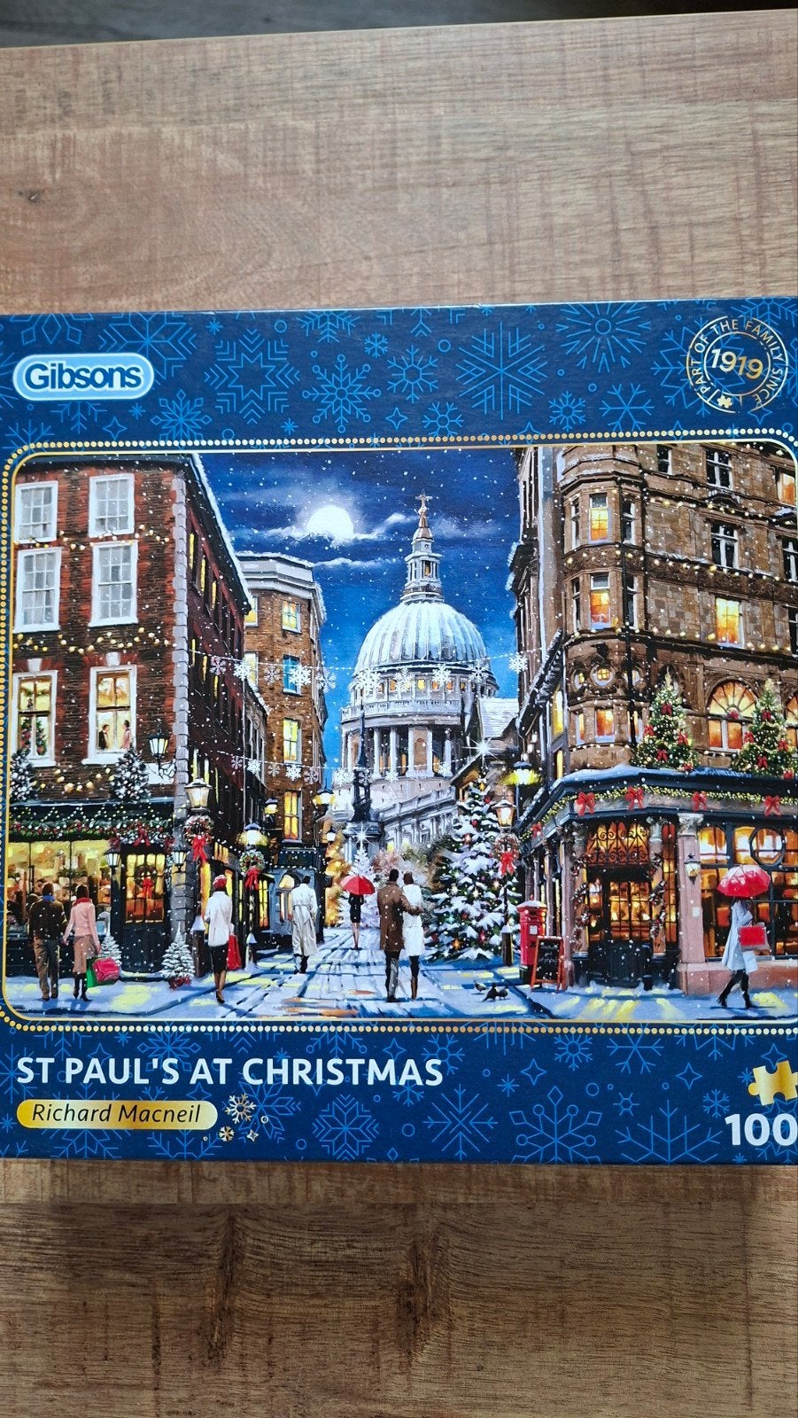 Gibsons puzzel: St Paul's at Christmas (1000 stukjes), Ophalen of Verzenden, 500 t/m 1500 stukjes, Zo goed als nieuw, Legpuzzel