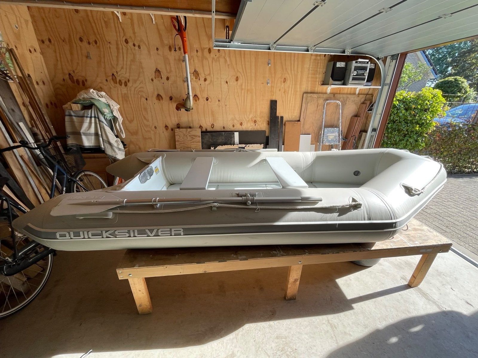 Quicksilver Rubberboot AA340QS1 - 3.4m - Zeer Nette Staat, Watersport en Boten, Ophalen, Quicksilver, Zo goed als nieuw, Hout