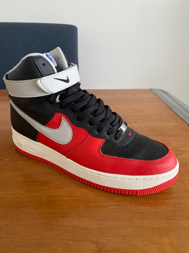 Nike Air Force 1 Mid 75th Anniversary Chicago Maat 45,5, Kleding | Heren, Schoenen, Ophalen, Zo goed als nieuw, Zwart, Sneakers of Gympen