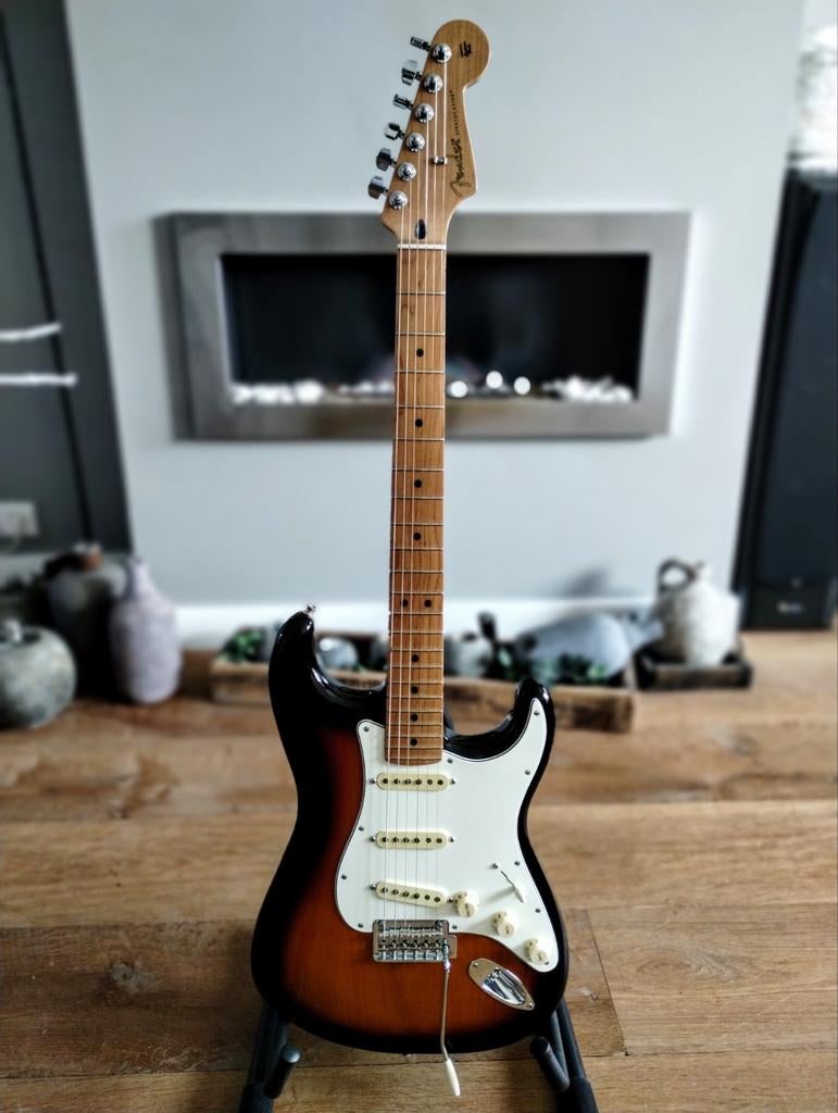 Fender Player Stratocaster roasted maple neck, Ophalen, Zo goed als nieuw, Solid body, Fender