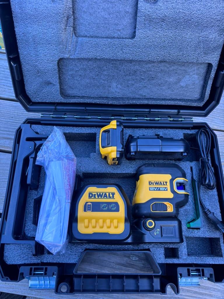 DeWalt DCE825G18 Groene Laser Waterpas met Accu en Lader, Ophalen of Verzenden, Nieuw