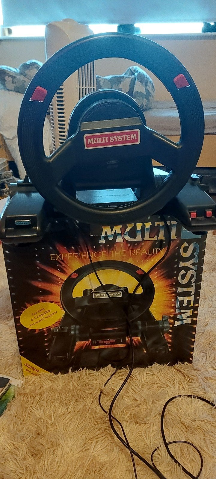 Retro Stuurwiel voor PC - Multi System Racing Wheel, Ophalen of Verzenden, Vintage computer