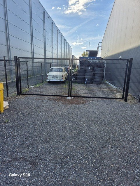 Dubbele Poort (dubbelstaafmat vulling) 4 x 2 meter Zwart!, Ophalen, S, Nieuw, S