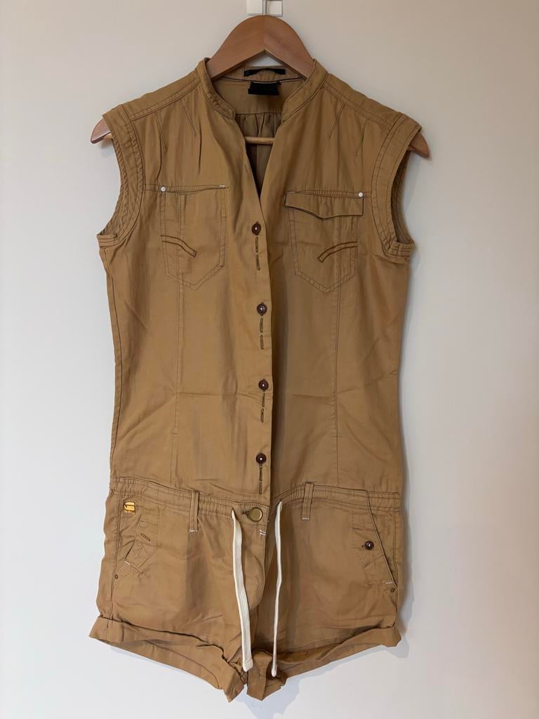 G-Star Raw jumpsuit kort, cognackleurig, maat M, Ophalen of Verzenden, Nieuw, Maat 38/40 (M), Bruin