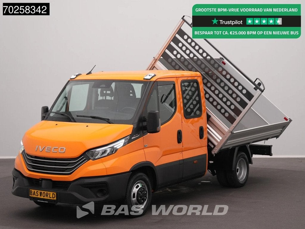 Iveco Daily 35C21 BPM VRIJ! 3-Zijdige Kipper Dubbel Cabine 2, Automaat, Stof, Euro 6, Iveco