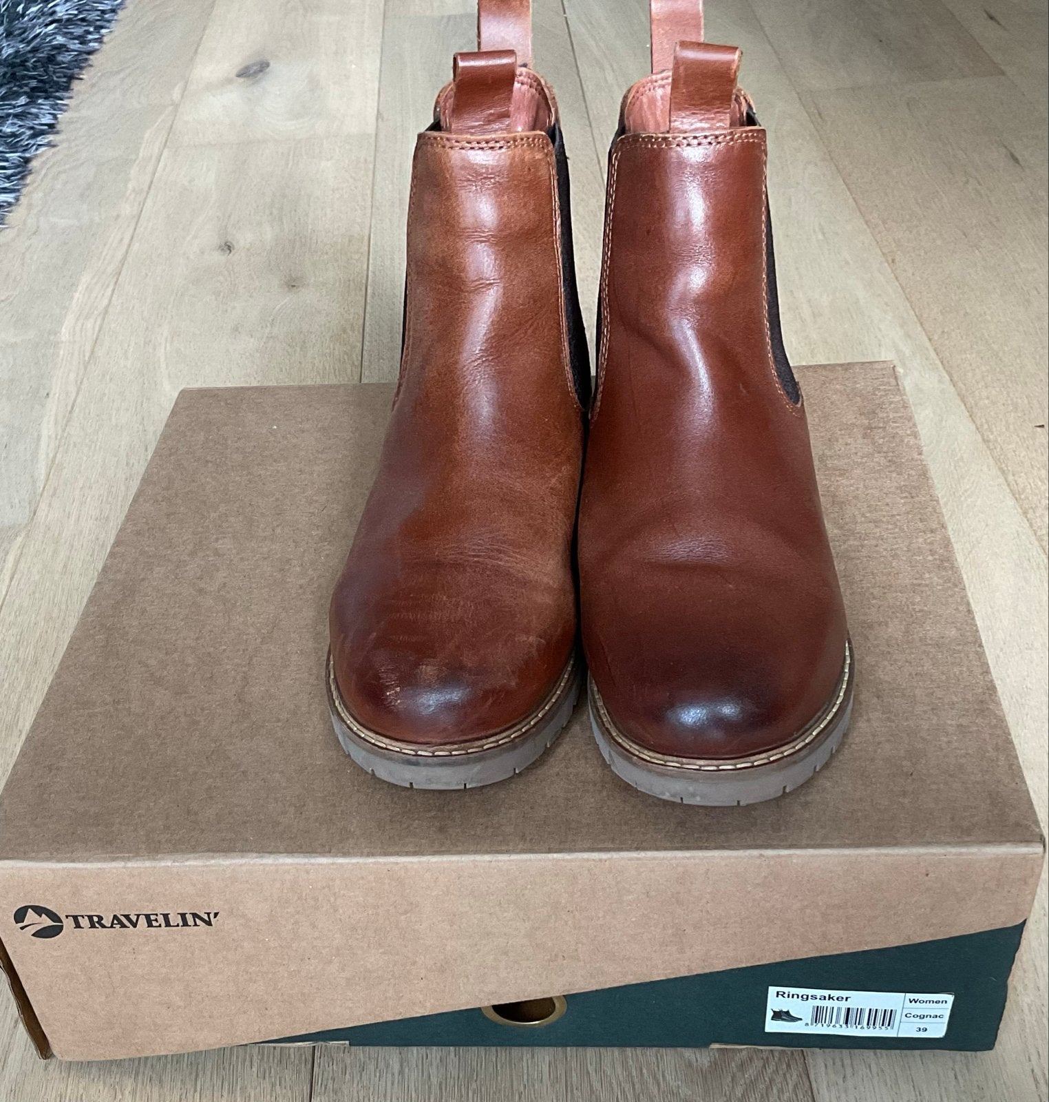 Travelin' leren boots maat 39 met warme zool, Ophalen of Verzenden, Zo goed als nieuw, Bruin, Lage of Enkellaarzen