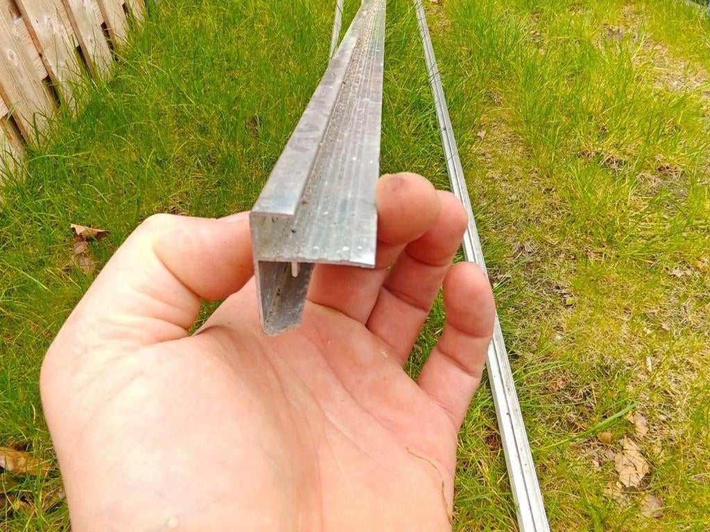 Daktrim aluminium 300cm lang 35x28mm, Ophalen, Nieuw, Zwart, Metaal