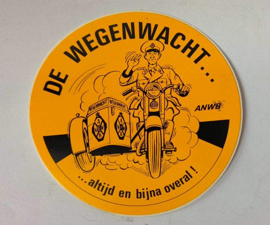 Sticker de ANWB Wegenwacht altijd en bijna overal, Ophalen of Verzenden, Zo goed als nieuw, Bedrijf of Vereniging