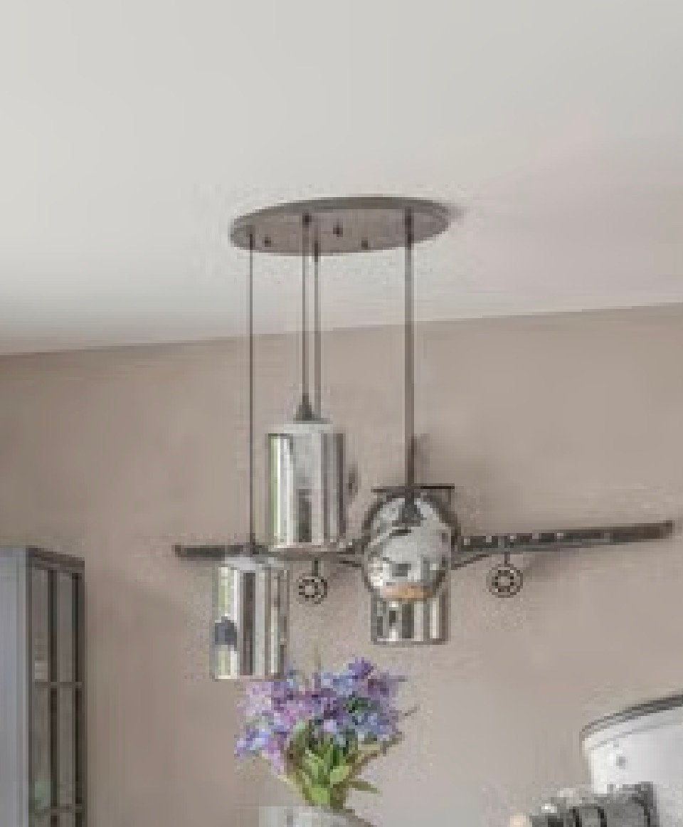 Mooie glazen hanglamp met rond plateau, Ophalen, Zo goed als nieuw