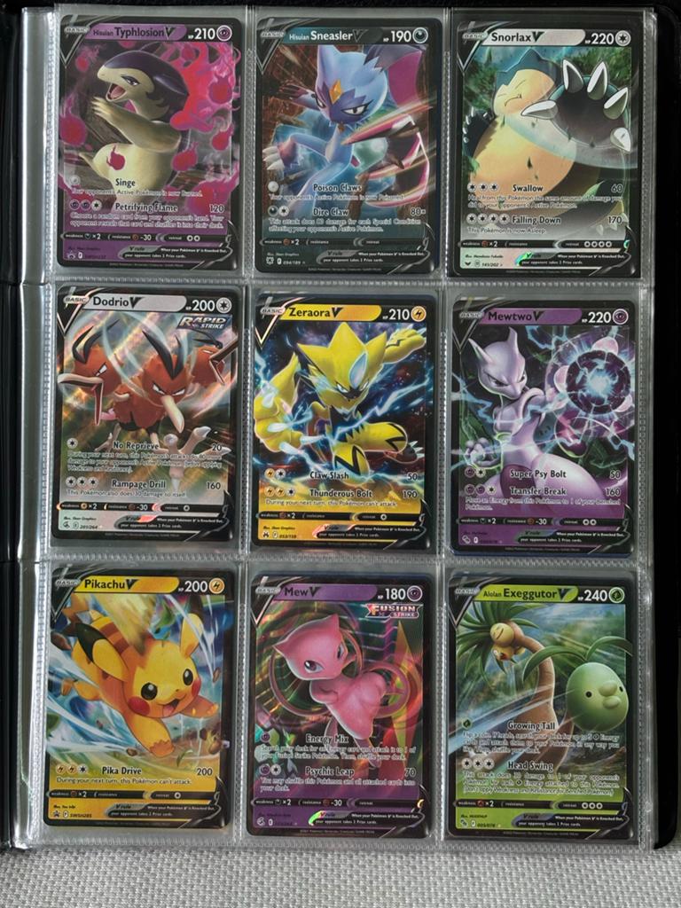 Pokémon V-kaarten Collectie - 9 unieke kaarten, Ophalen of Verzenden, Zo goed als nieuw, Meerdere kaarten