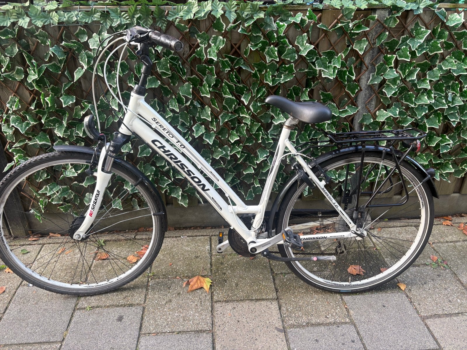 Chrisson Sereto 1.0 Damesfiets - Wit 24versnellingen 28 inq, Gebruikt, Velgrem, Versnellingen, 50 tot 53 cm