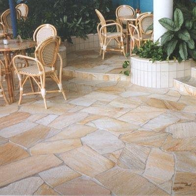 flagstones Brasil Yellow Kwartsiet, Tuin en Terras, Ophalen of Verzenden, Nieuw, Natuursteen, Terrastegels