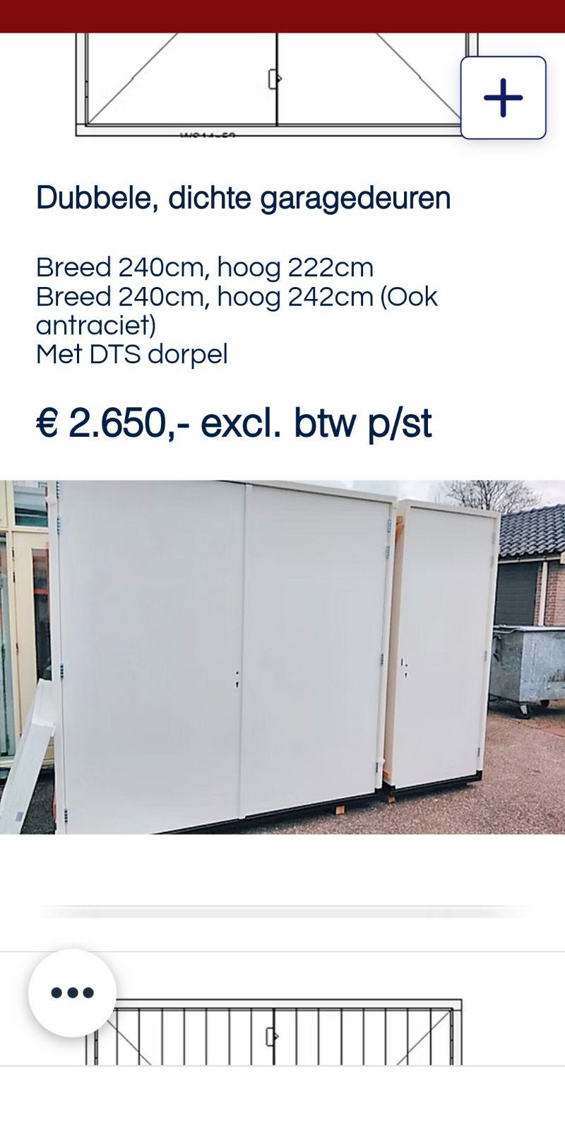 Hardhout kozijn met dichte deur