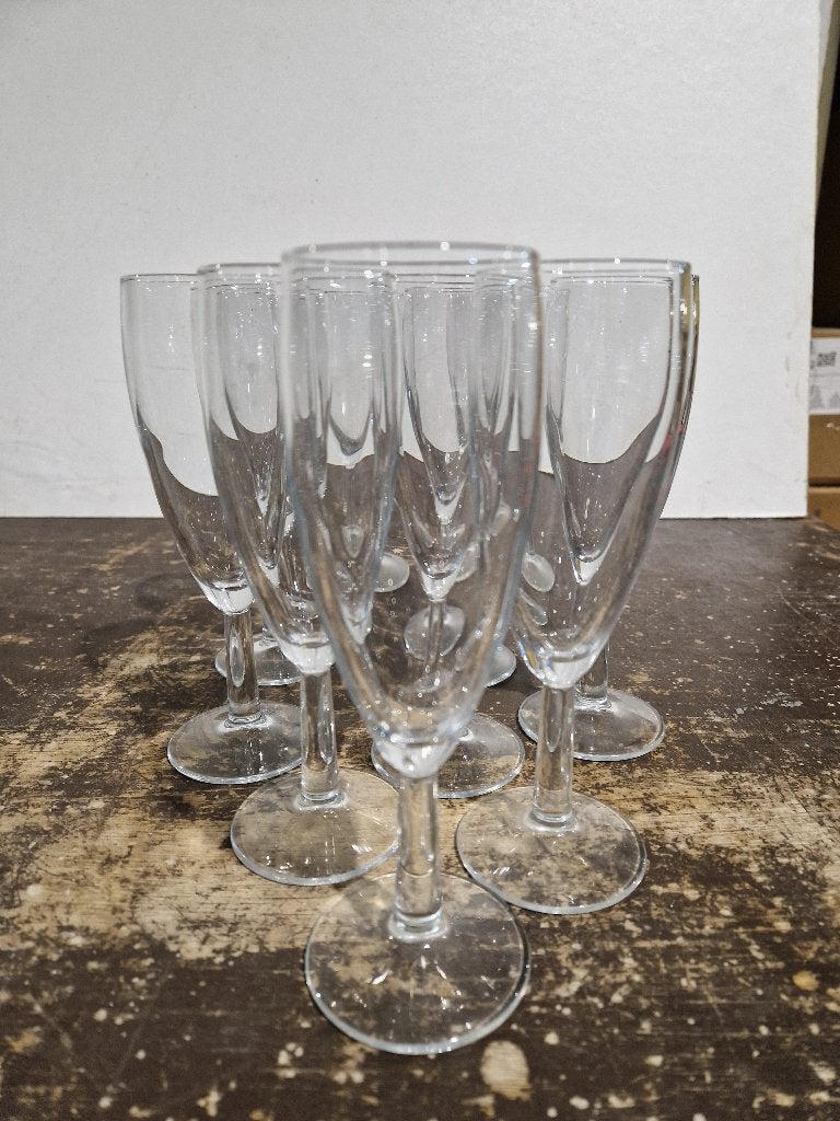 Mooie champagne glazen flutes 17,5cm hoog 10 stuks, Ophalen of Verzenden, Zo goed als nieuw, Overige typen